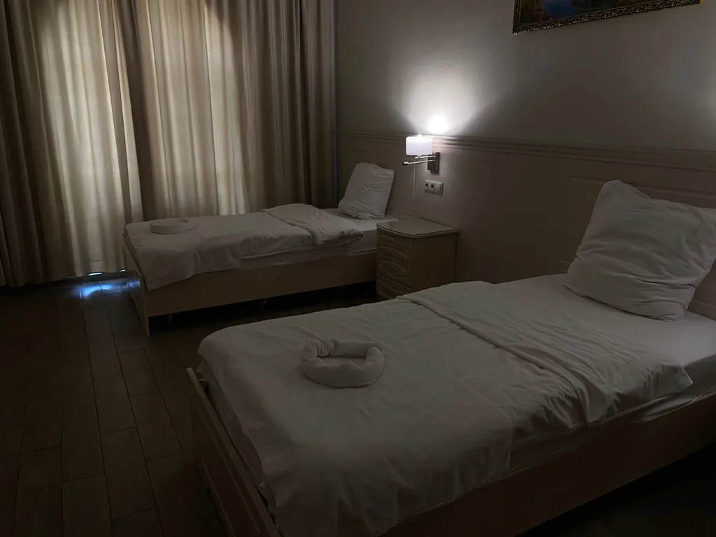 Просторный двухместный номер с двумя раздельными кроватями и балконом