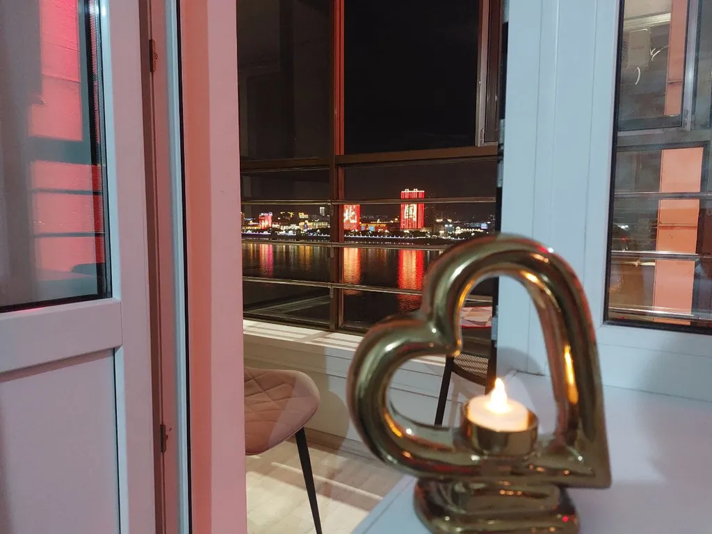 Уютная квартира с джакузи и с видом на Китай и реку Амур