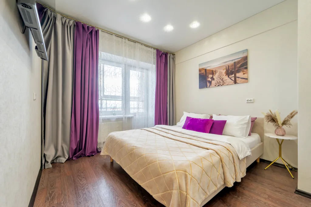 Видовая просторная до 6 гостей евродвушка с потрясающим видом с 22 эт