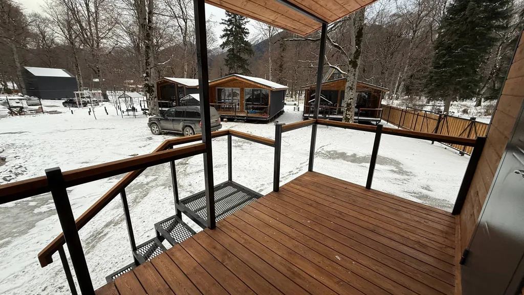 Коттедж Шале одноэтажное с видом на горы и лес — Архыз