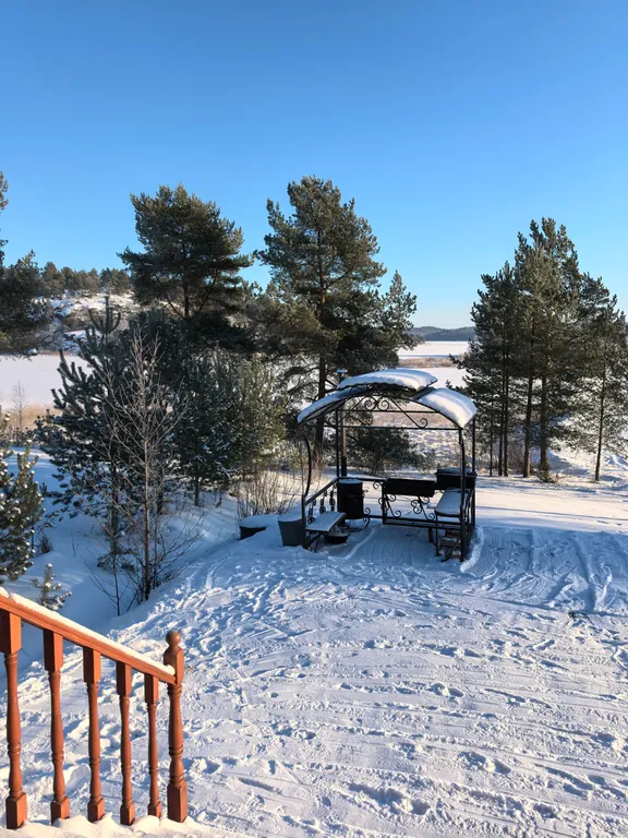 Дом на берегу Ладоги с песчаным пляжем, баня с купелью