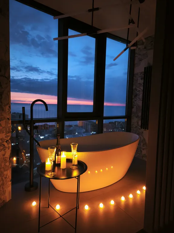 Евро-двухкомнатная квартира у моря, самые красивые закаты