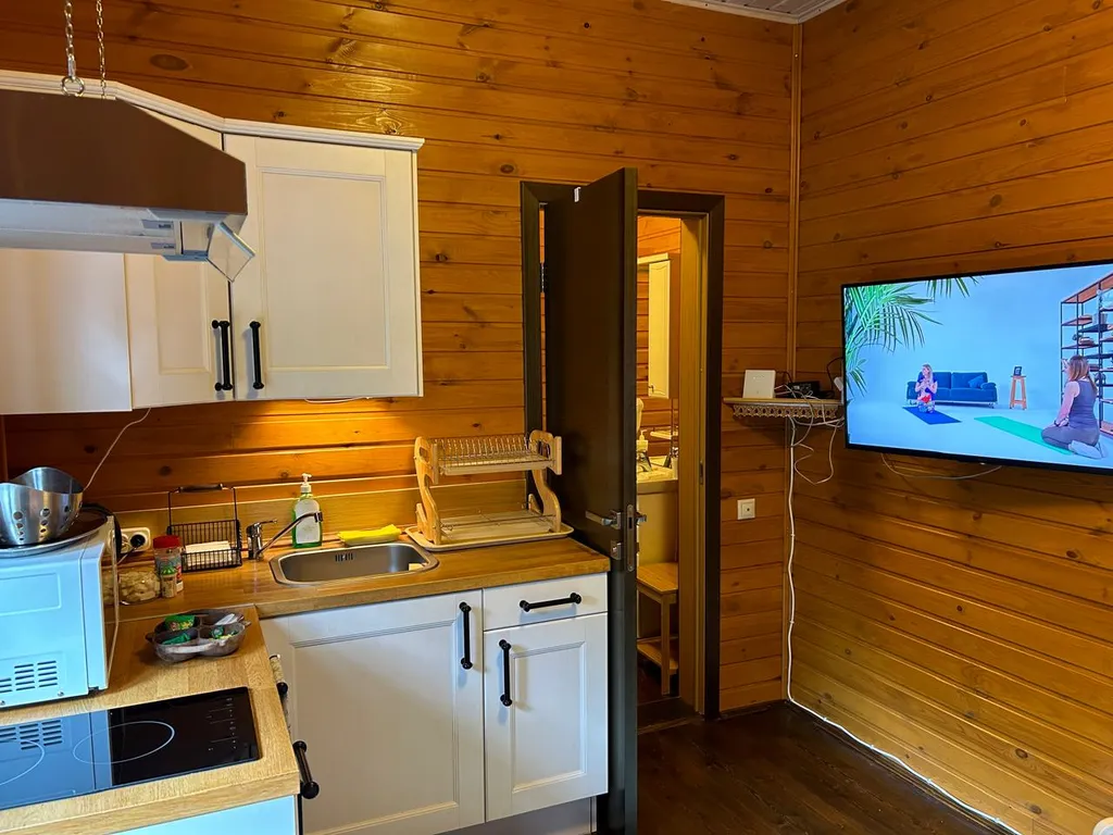 Коттедж в деревнем хвойном лесу