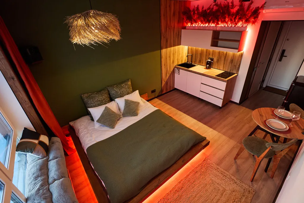 Квартира Квартира Романтичная студия с панорамным видом — Екатеринбург