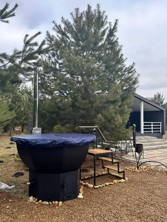 Уютный дом в скандинавском стиле среди сосен с сауной