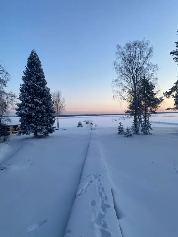 Коттедж в Карелии с сауной и видом на озеро