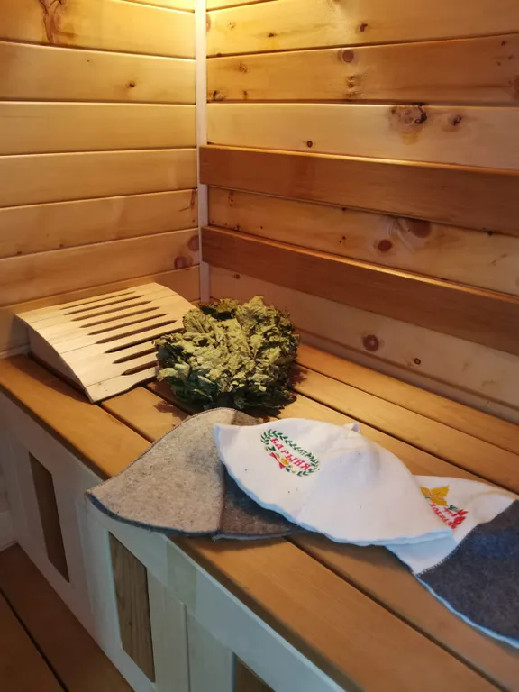 Часть дома с баней внутри