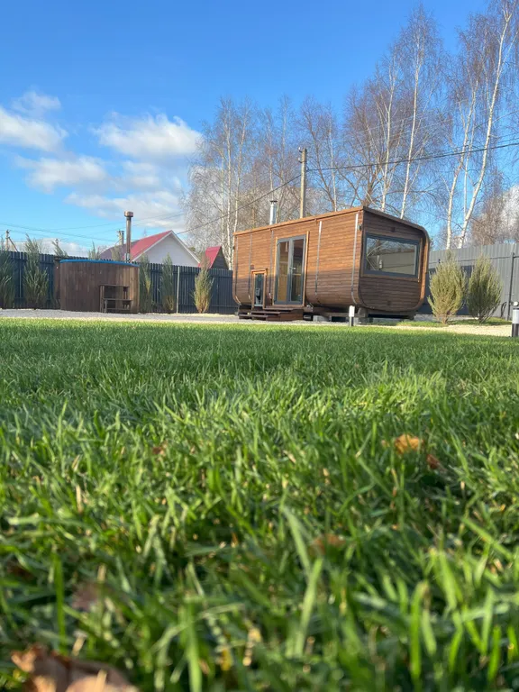 Коттедж Коттедж Барн с панорамными окнами, террасой, баней и купелью — Петровское