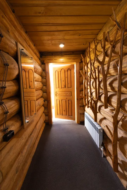 Бревенчатая изба с уникальной отделкой