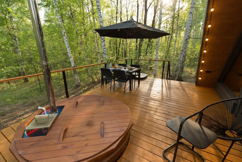 Глэмпинг Krona camp (Дома A-frame в лесу) 40 км от Уфы