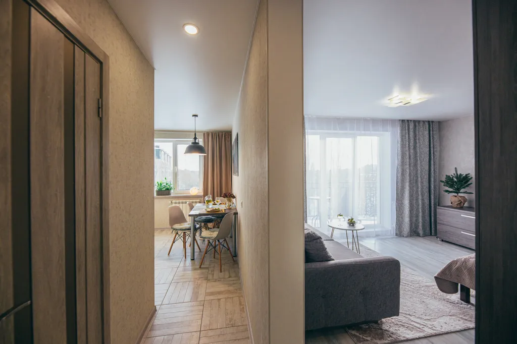 Апартаменты у парка с балконом, 10 мин до моря