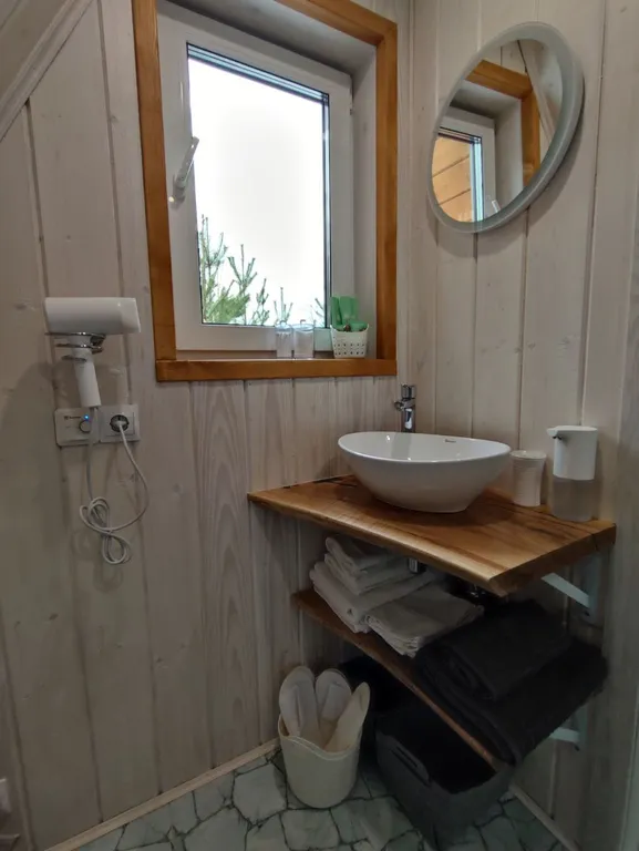 Уютный дом Aframe с банным чаном на дровах