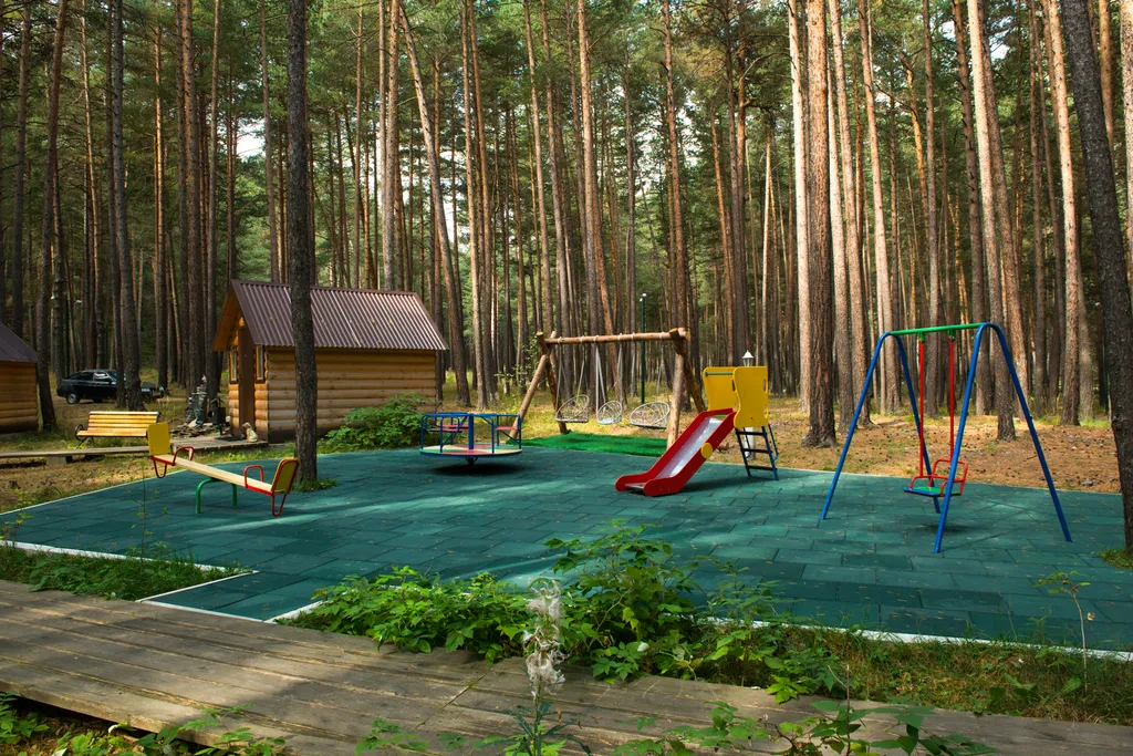 Домик из бруса в сосновом бору