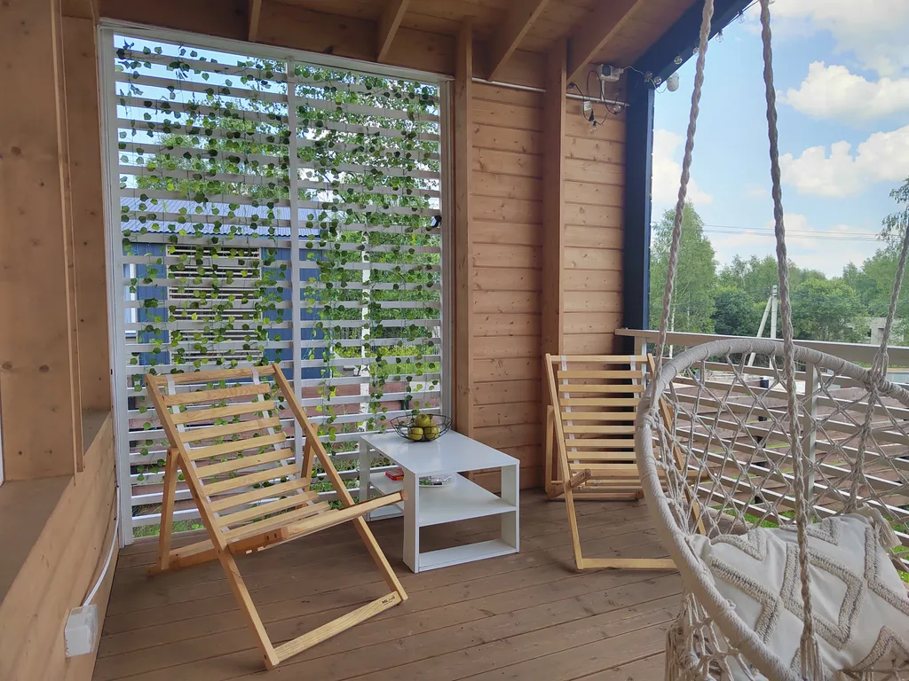 Коттедж Дом Какао с маршмеллоу с кинотеатром на террасе в КП Грин Лаундж — Истра