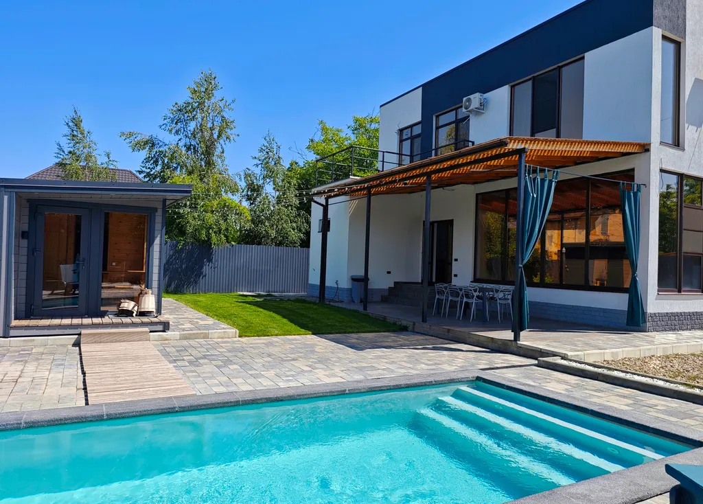 Коттедж Вилла Кокос - частный дом, бассейн с подогревом, баня — Елизаветинская