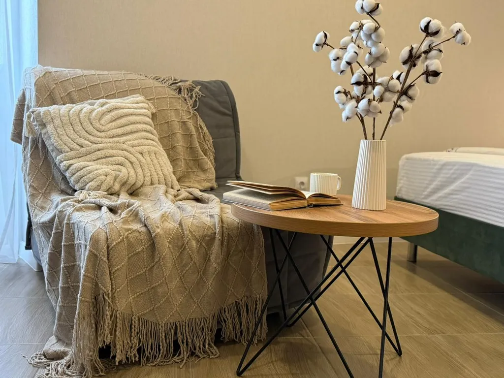 Апартамент в 3 минутах до моря с балконом и видом на море