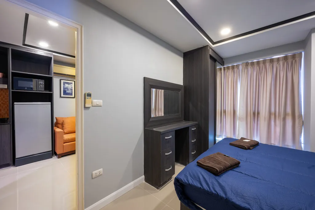 Квартира с одной спальней видом на город