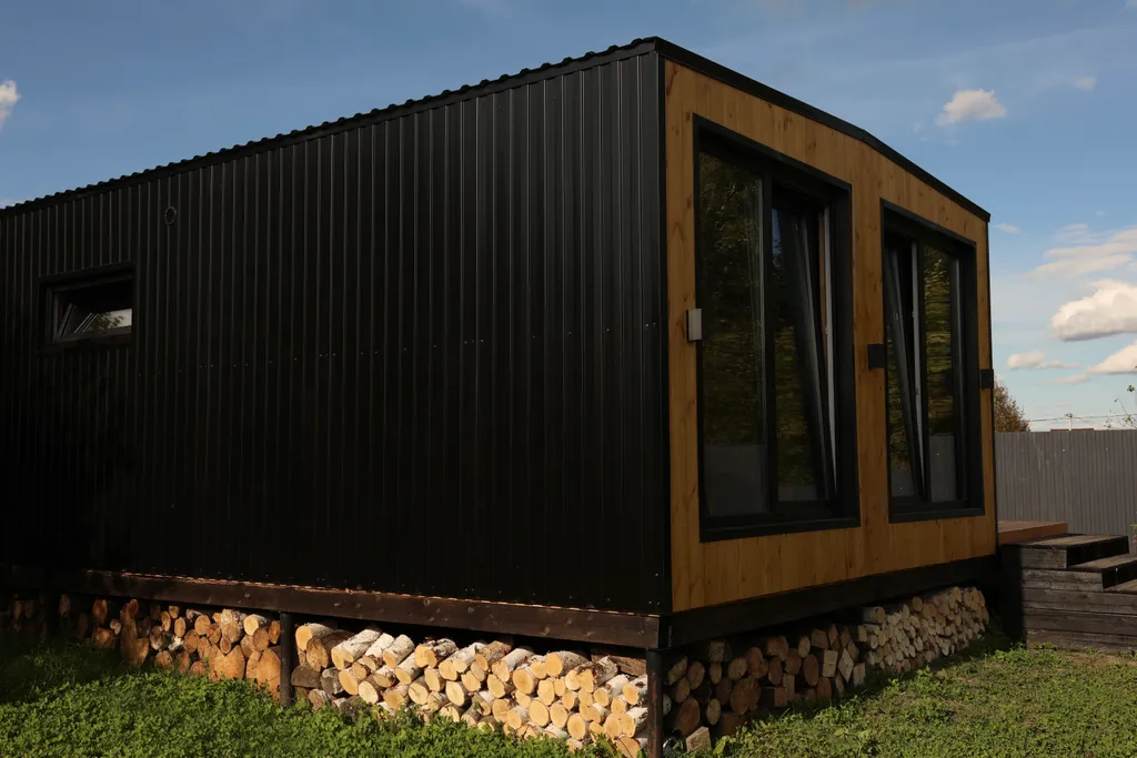 Стильный загородный домик в стиле Black