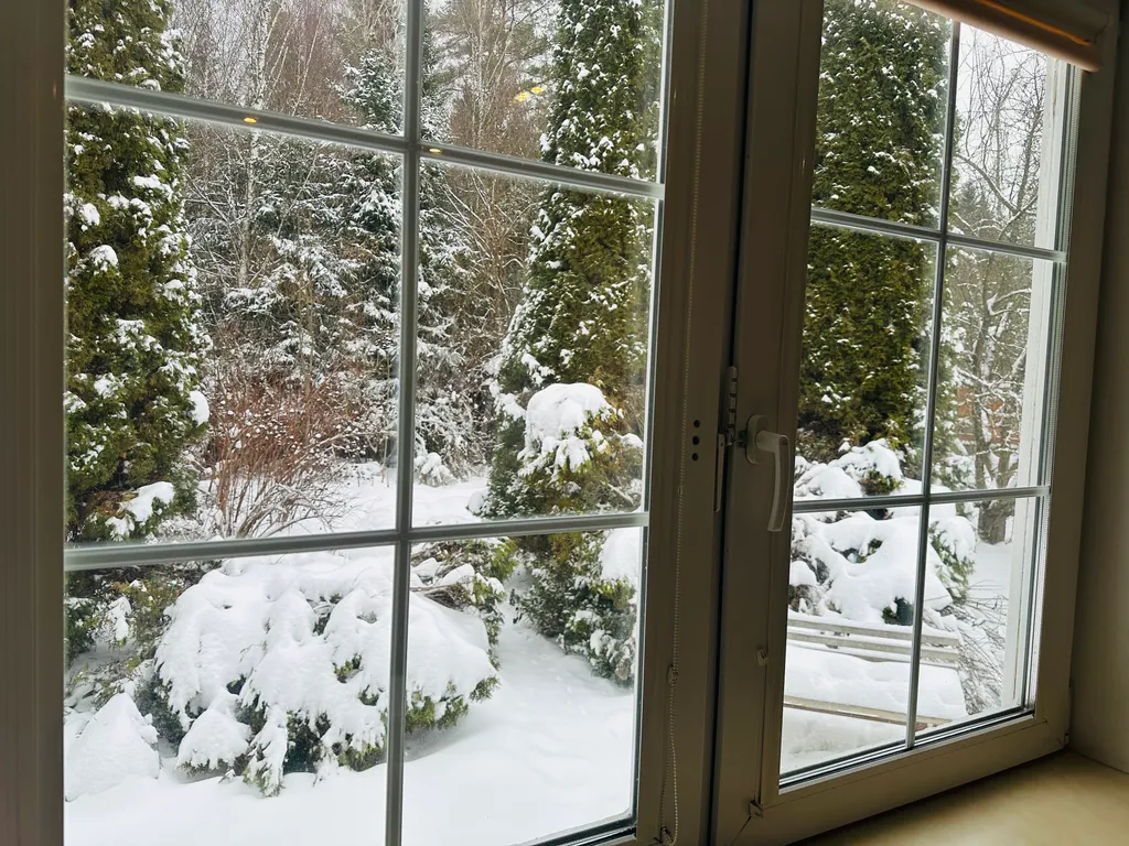 Дом с бассейном у леса