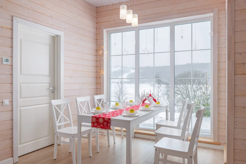 Коттедж Коттедж на берегу озера с видом на горнолыжный курорт и сауной внутри — Заозерный