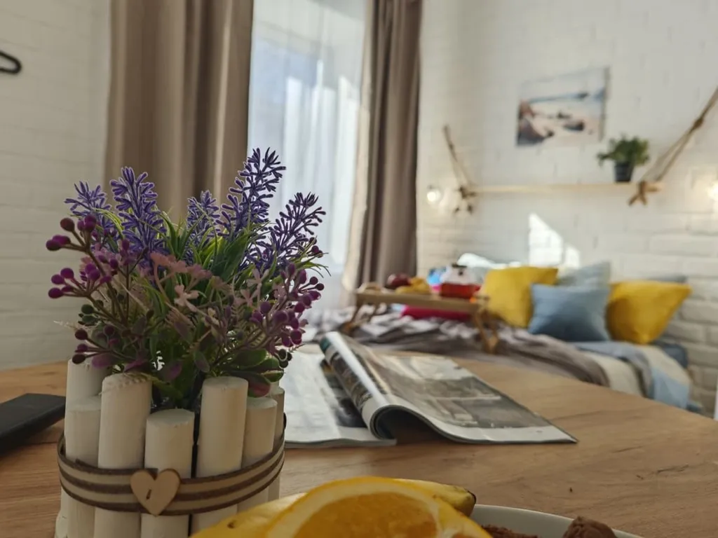 Уютная студия на двоих с кроватью-трансформером