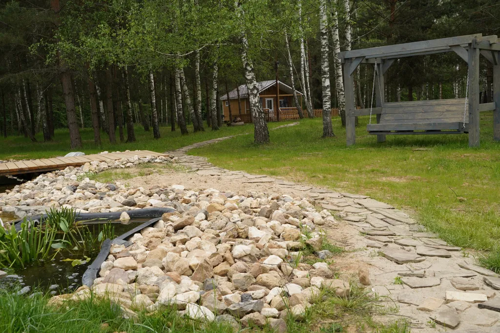 Отдых в лесу с баней и горячим чаном