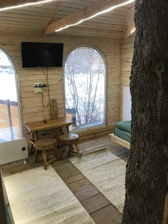 Уютный дом с баней, с панорамным видом на гору Ежовая