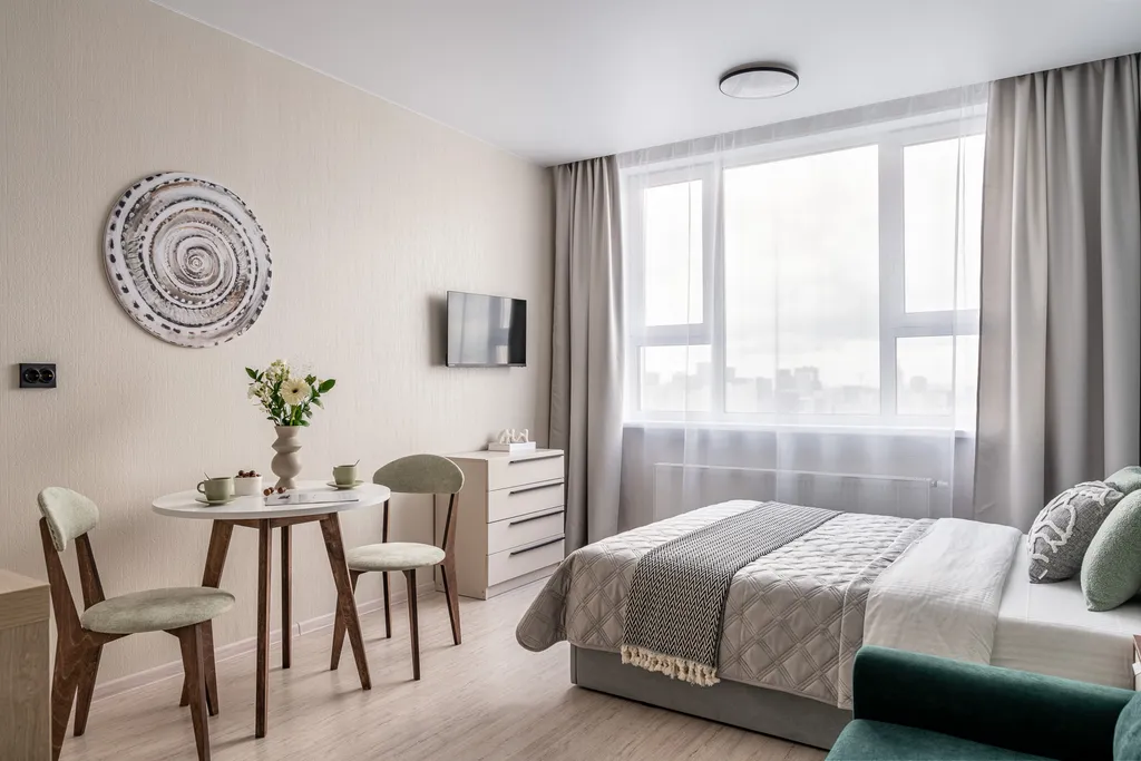 Стильная студия с авторским ремонтом в жк студия парк