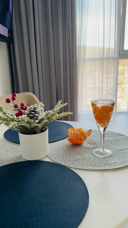 Апартаменты с панорамными окнами на лес и море и роскошным двором