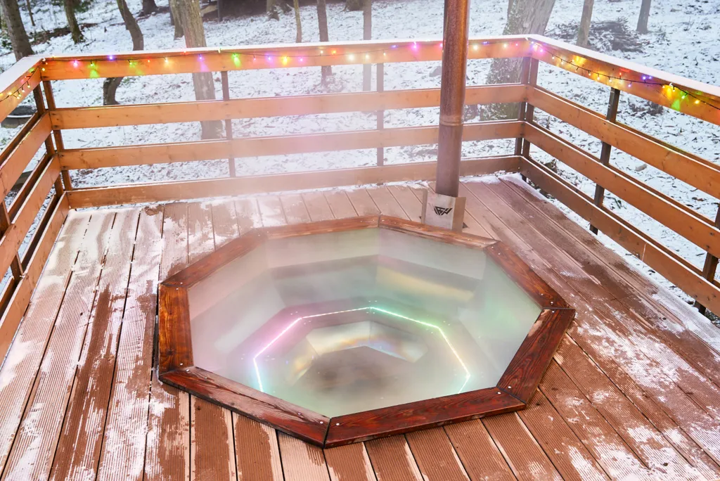 Домик с банным чаном и панорамным видом на лес Комфорт+ для двоих