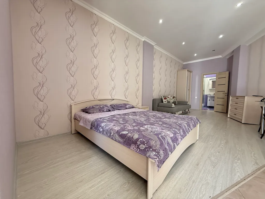 Квартира у пляжа с балконом и зоной барбекю