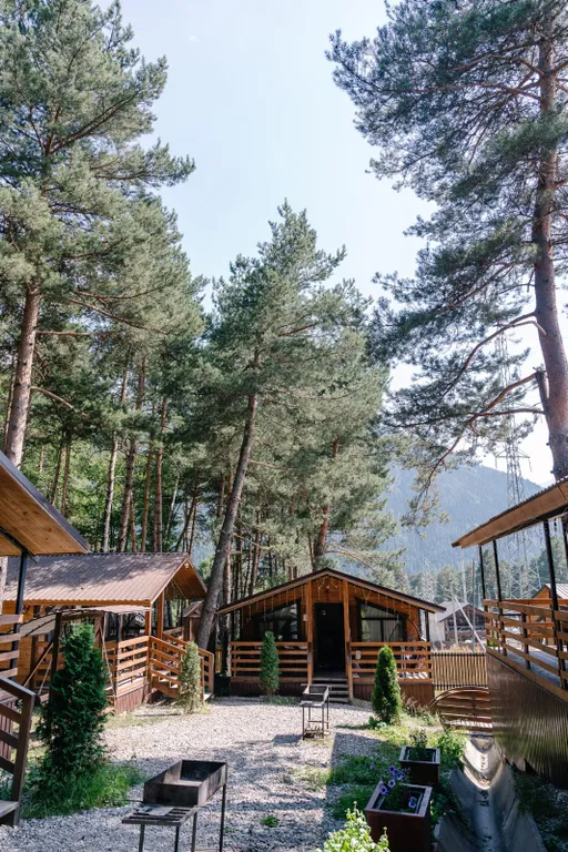 Домик номерного типа с общей террасой