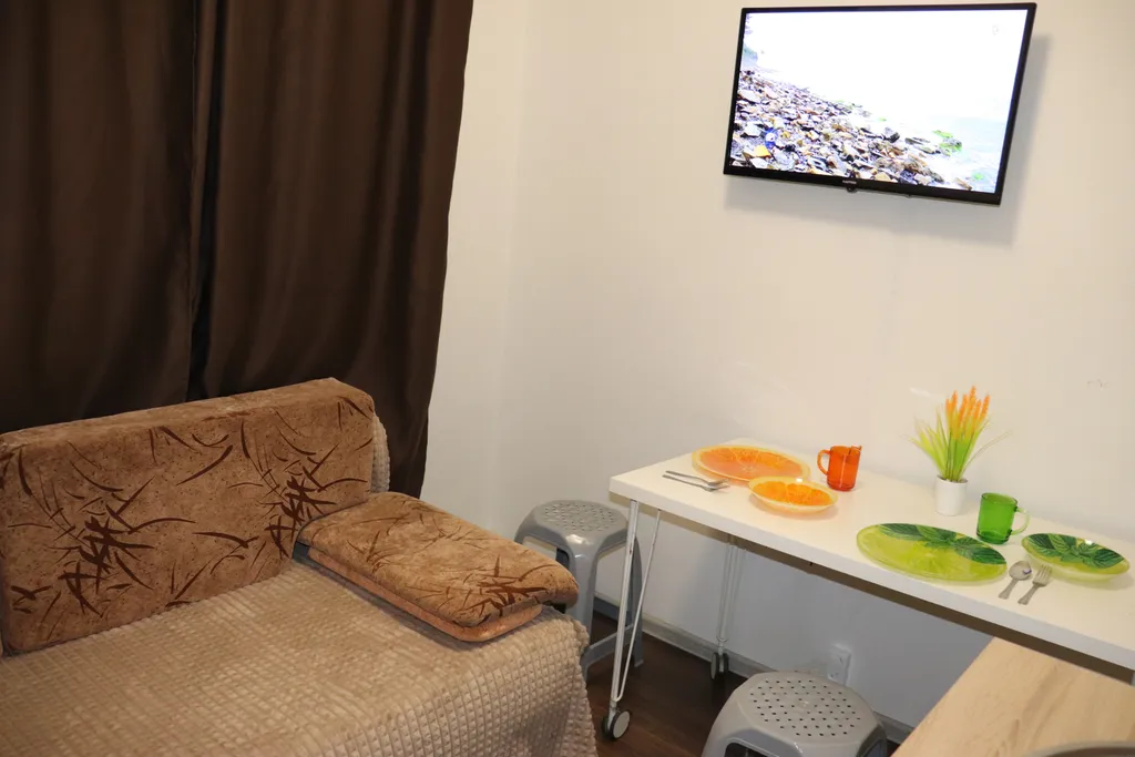 Светлая студия с двуспальным диваном у станции МЦД-4 Железнодорожная