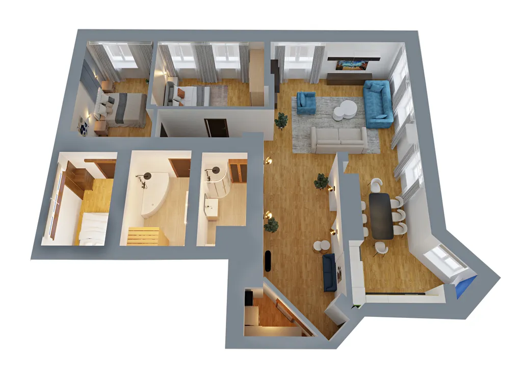 У Сретенского бульвара с сауной и двумя санузлами