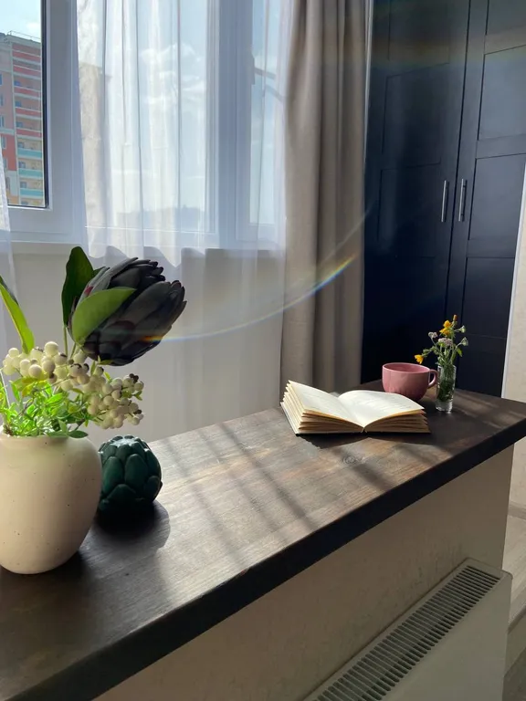 Уютная студия с видом на реку