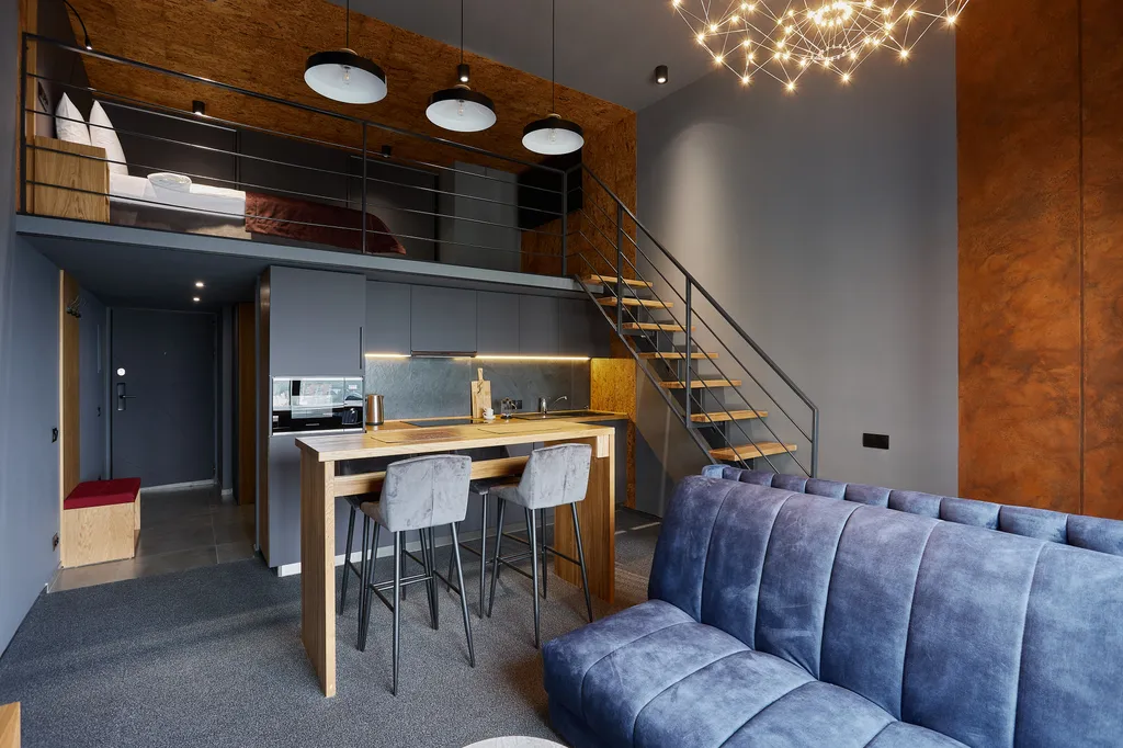 Квартира Квартира Современный двухуровневый лофт с потрясающим видом на Парк и Москву — Москва