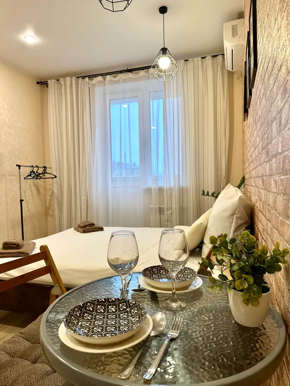 Стильная студия на двоих с магазином Пятерочка в этом же доме