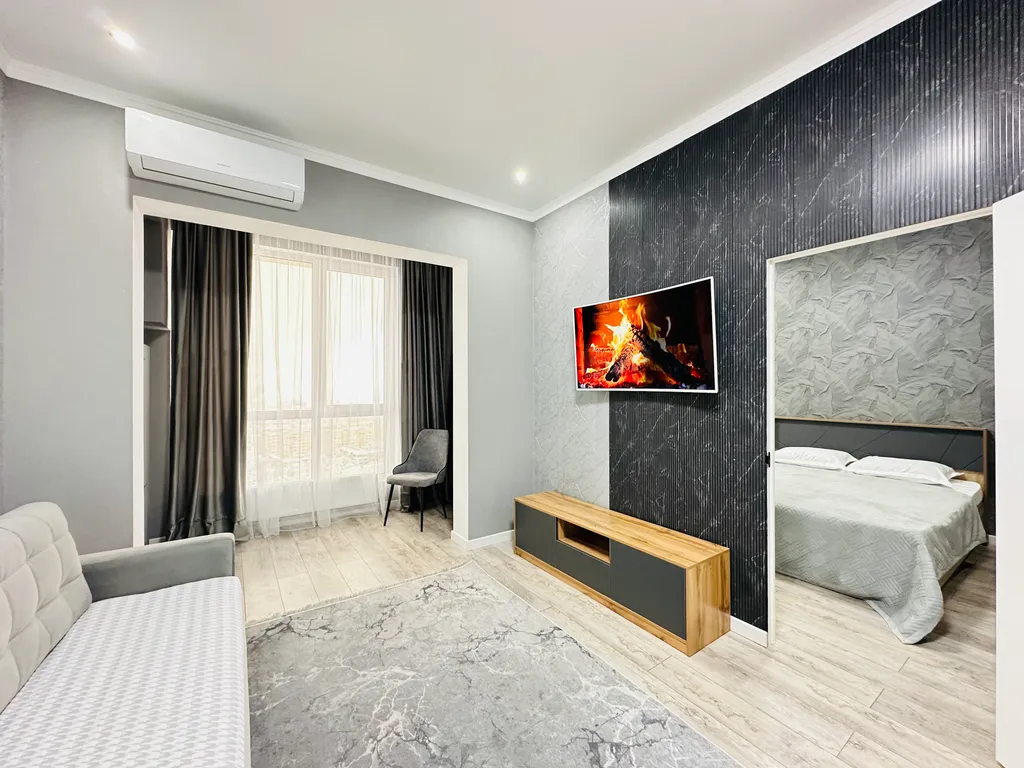 Двухкомнатная квартира с видом на город