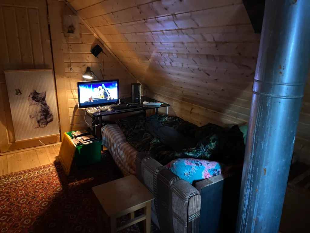 Хижина в лесу на берегу озера без соседей