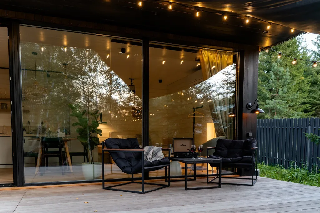 Уютный дом с сауной в лесу