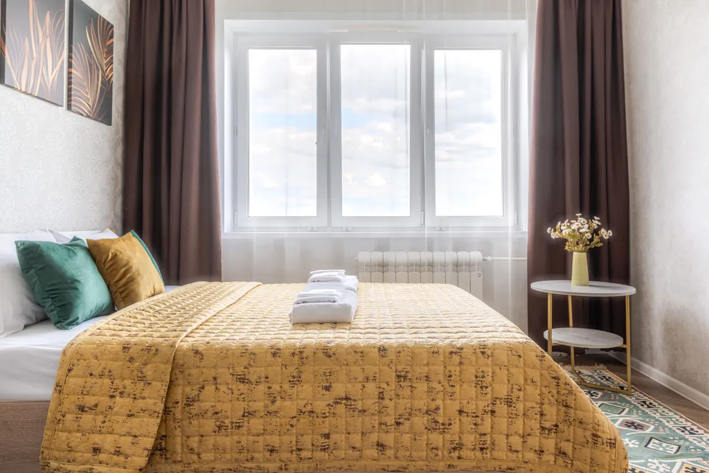 Уютная в новом микрорайоне, с гостиничным сервисом бесконтактно