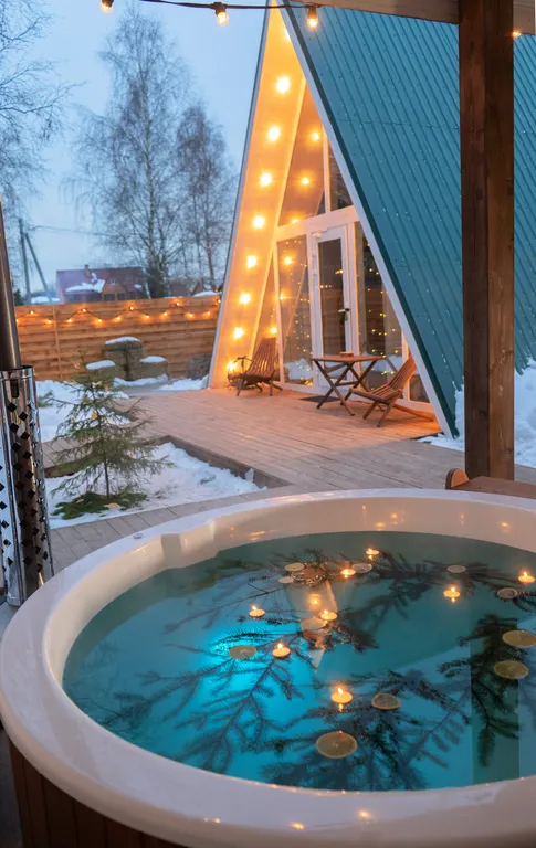 Коттедж A-frame дом Изумруд — Образцово