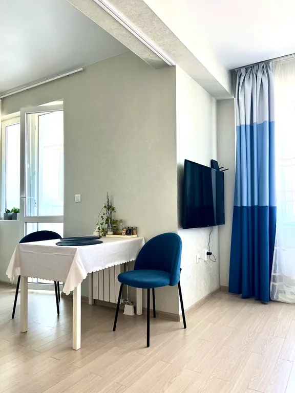 Уютная светлая квартира Аквамарин в новом развитом районе города