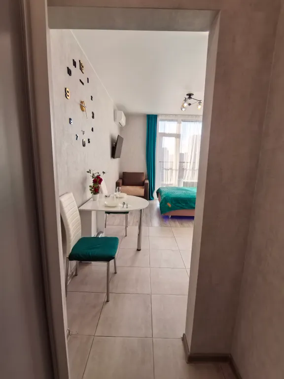 Студия с видом на город