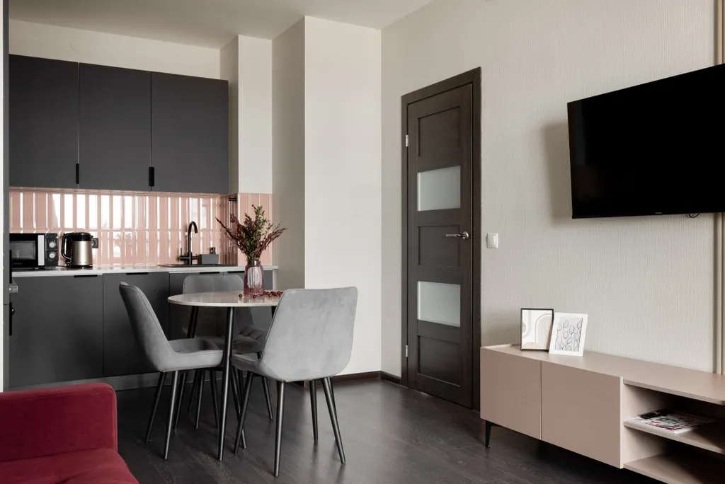 Квартира Евродвухкомнатная квартира на проспекте Будённого — Санкт-Петербург