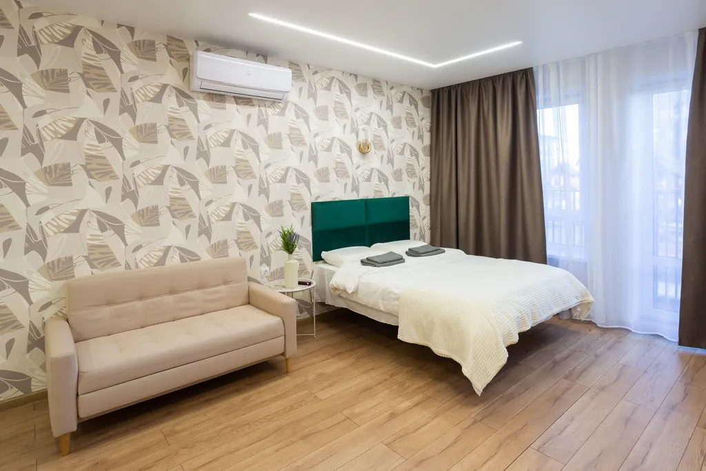 Уютная студия с балконом в шаге от Тинькофф холл и УфаАрена