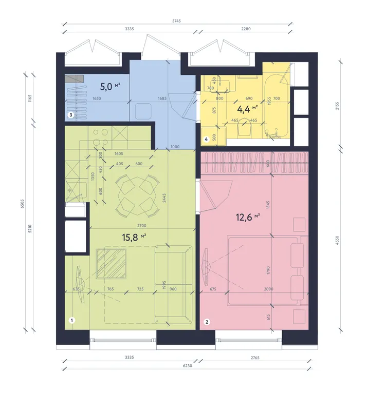 Квартира Квартира Duplex #2 — Москва