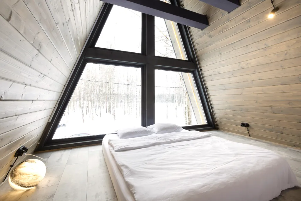 Домик A-Frame с купелью и баней 100 м2