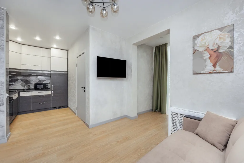 Квартира Квартира Уютная евродвушка в современном ЖК, с закрытой территорией, парковкой — Сириус