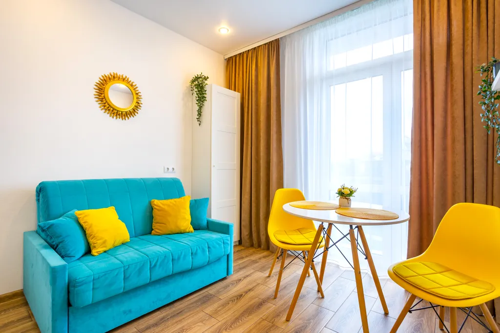 Апартаменты с балконом riverside в центре